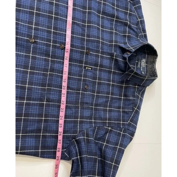 Vtg Polo Ralph Lauren Mens Barlowe Button Up Shirt Size XL Plaid Wool 90s Grunge - Picture 8 of 11
